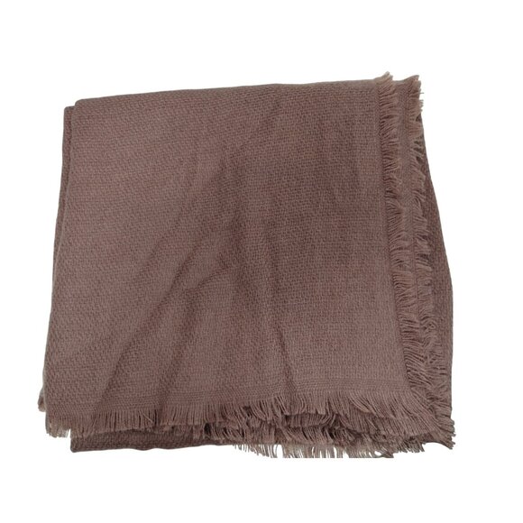 Charlotte Russe Cozy Brown Winter Woven Fringed Scarf or Wrap - Picture 2 of 4